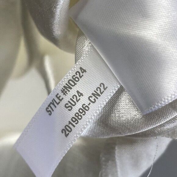 MADEWELL Midi Dress Women 2 One-Shoulder Sleeveless NEW Ivory Linen Blend NQ624 - Picture 14 of 14